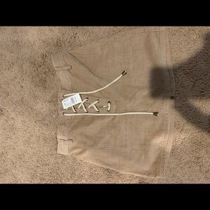 Corduroy tie up skirt